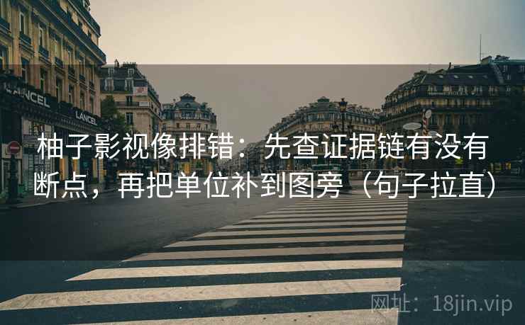 柚子影视像排错:先查证据链有没有断点,再把单位补到图旁(句子拉直) 柚子影视像排错:先查证据链有没有断点,再把单位补到图旁(句子拉直)