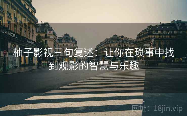 柚子影视三句复述：让你在琐事中找到观影的智慧与乐趣